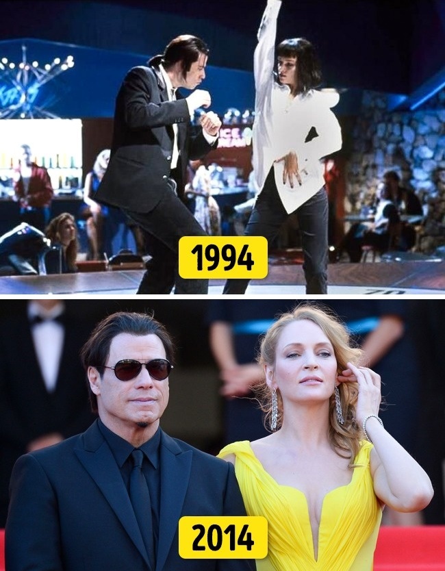 4. Uma Thurman és John Travolta ("Ponyvaregény", 1994 és 2014)