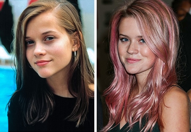 Reese Witherspoon (15 évesen) és Ava Phillippe (16 évesen)