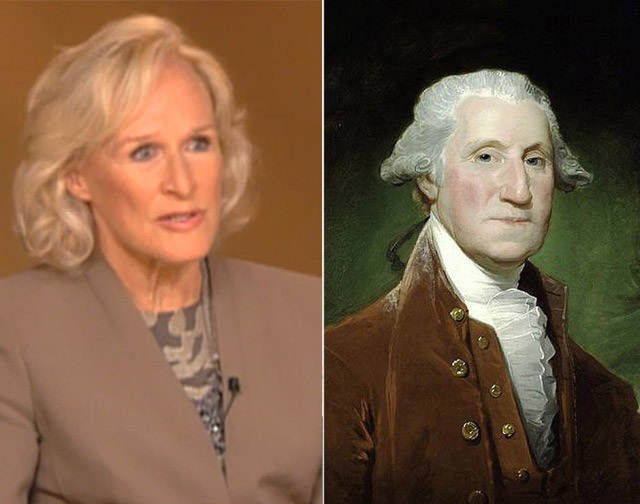 19. Glenn Close és George Washington