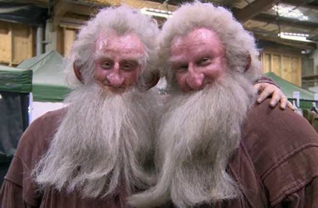 Ken Stott és dublőre Peter Dillon ("A hobbit: Váratlan utazás")