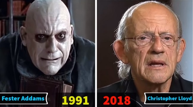 Az Addams Family szereplői régen és most