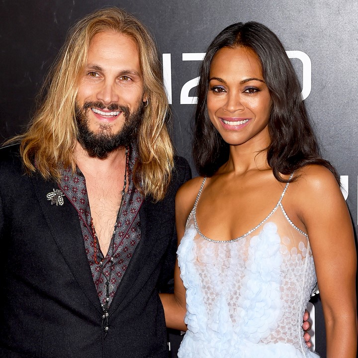 14) Zoe Saldana (Gamora) és férje Andmarco Perego