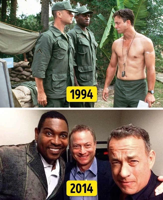 16. Mykelti Williamson, Gary Sinise, Tom Hanks ("Forest Gump", 1994 és 2014)
