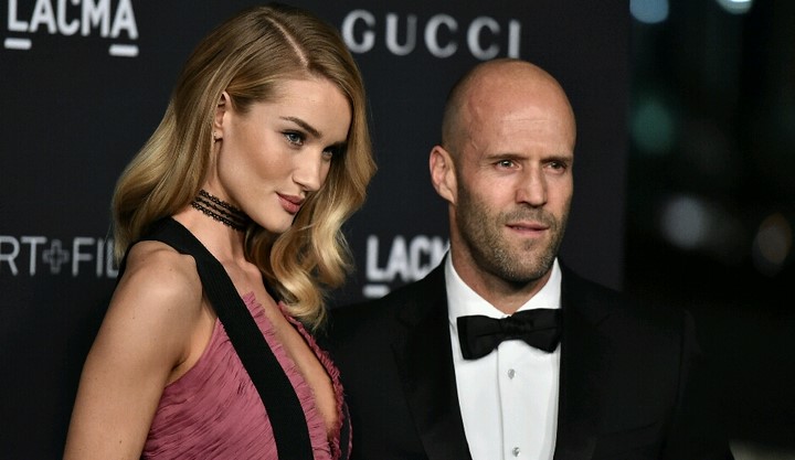 Jason Statham (Deckard Shaw) és felesége, Rosie Huntington-Whiteley (2010-)