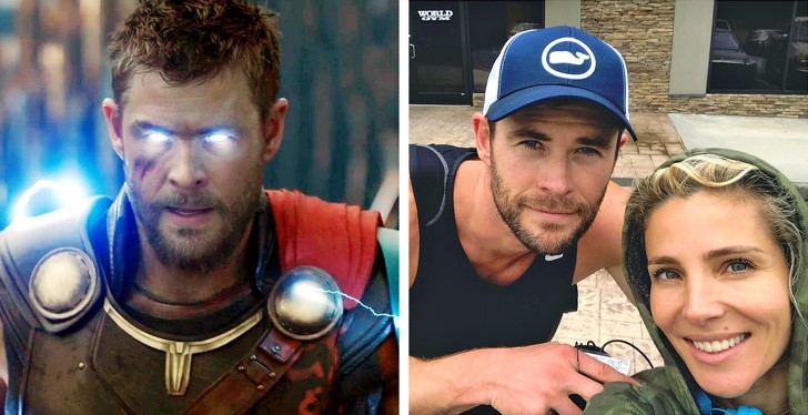 2. Chris Hemsworth (Thor) és felesége, Elsa Pataky