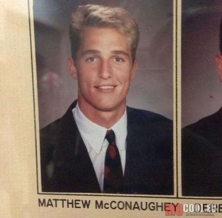 2) A fiatal Matthew McConaughey a saját ballagási tablóján.