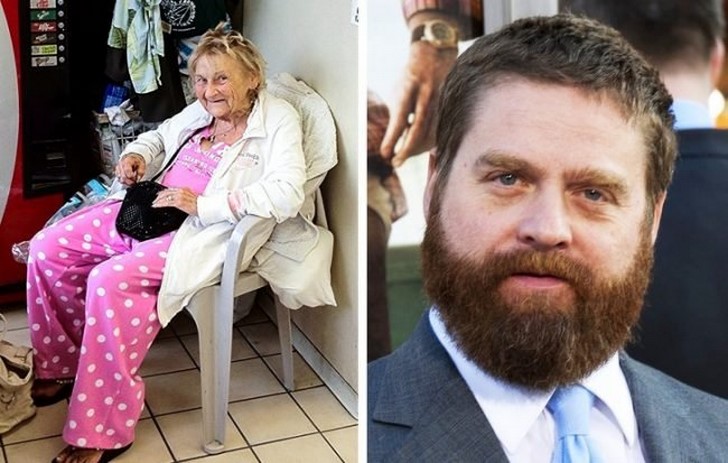 Zach Galifianakis és a hajléktalan nő