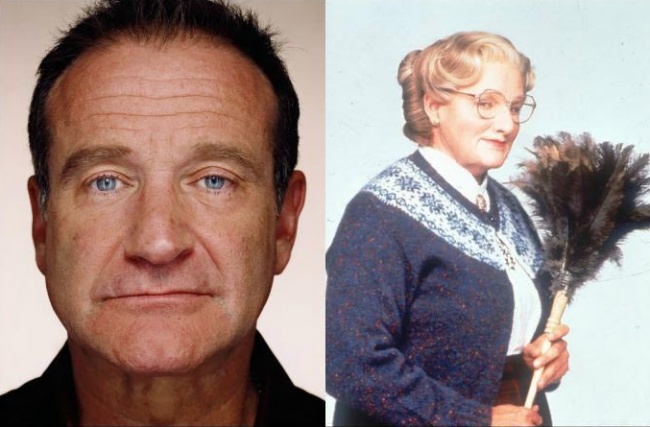 6) Robin Williams — Mrs. Doubtfire