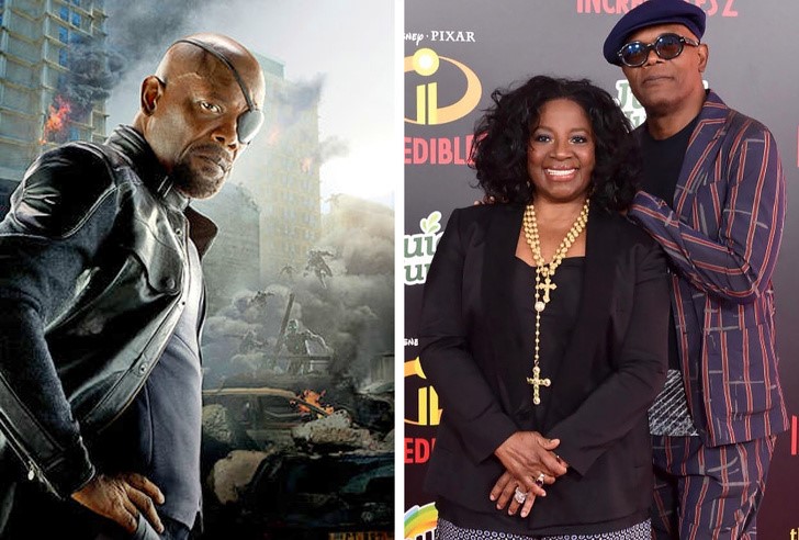 7. Samuel L. Jackson (Nick Fury) és felesége, LaTanya Richardson