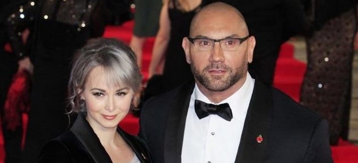 (15) Dave Bautista (Drax) és felesége Sarah Jade