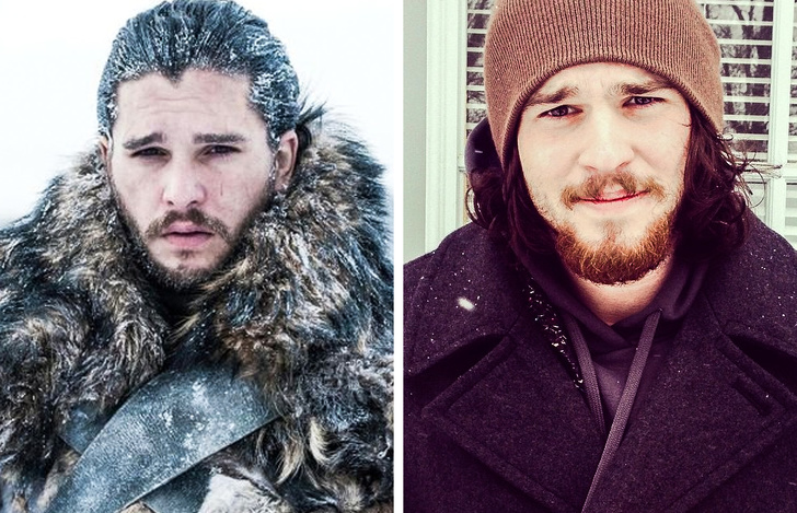 Kit Harington és ismeretlen hasonmása