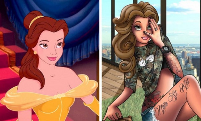 Így néznének ki kedvenc Disney-hercegnőink, ha rossz lányok lennének