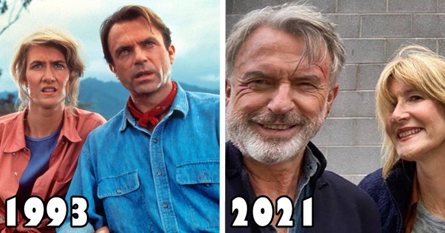 A Jurassic Park sztárjai régen és most